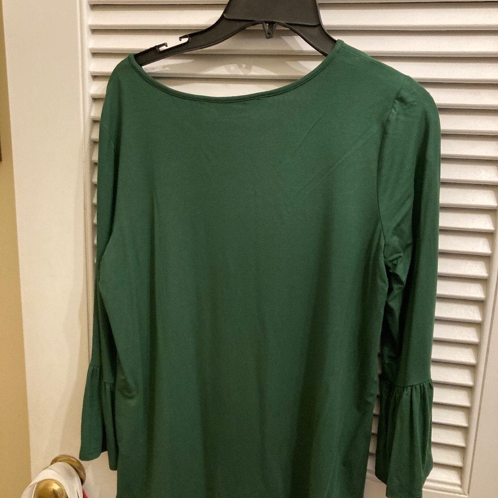 Susan Graver Every Day Liquid Knit Bateau-Neck Bell Sleeve Top